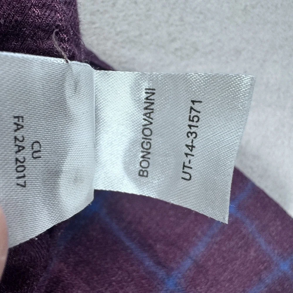 Untuckit Lightweight Dress Shirt Men L Plaid Office Commute Button LS Windowpane
